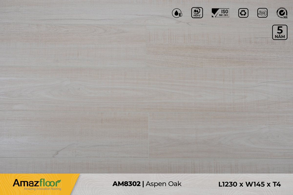 Sàn nhựa Amazfloor AM8302 Aspen Oak – 4mm