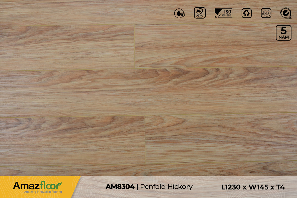 Sàn nhựa Amazfloor AM8304 Penfold Hickory – 4mm