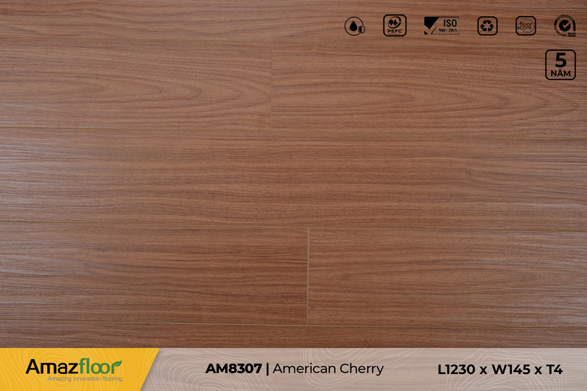 Sàn nhựa Amazfloor AM8307 American Cherry – 4mm