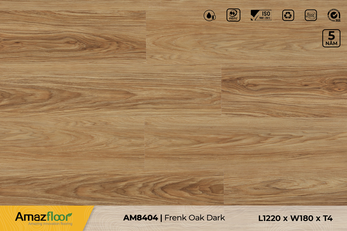 Sàn nhựa Amazfloor AM8404 Frenck Oak Dark – 4mm