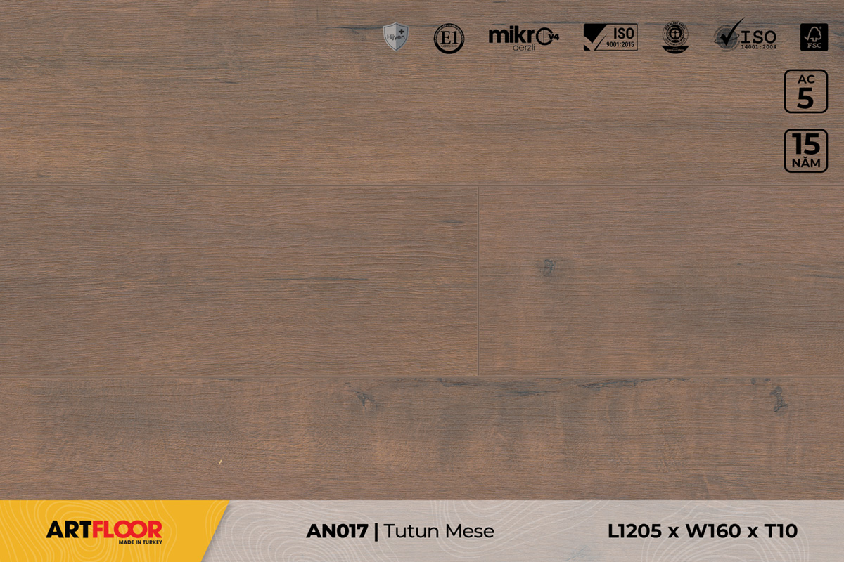 Sàn gỗ Artfloor AN017 – Tutun Mese – 10mm – AC5