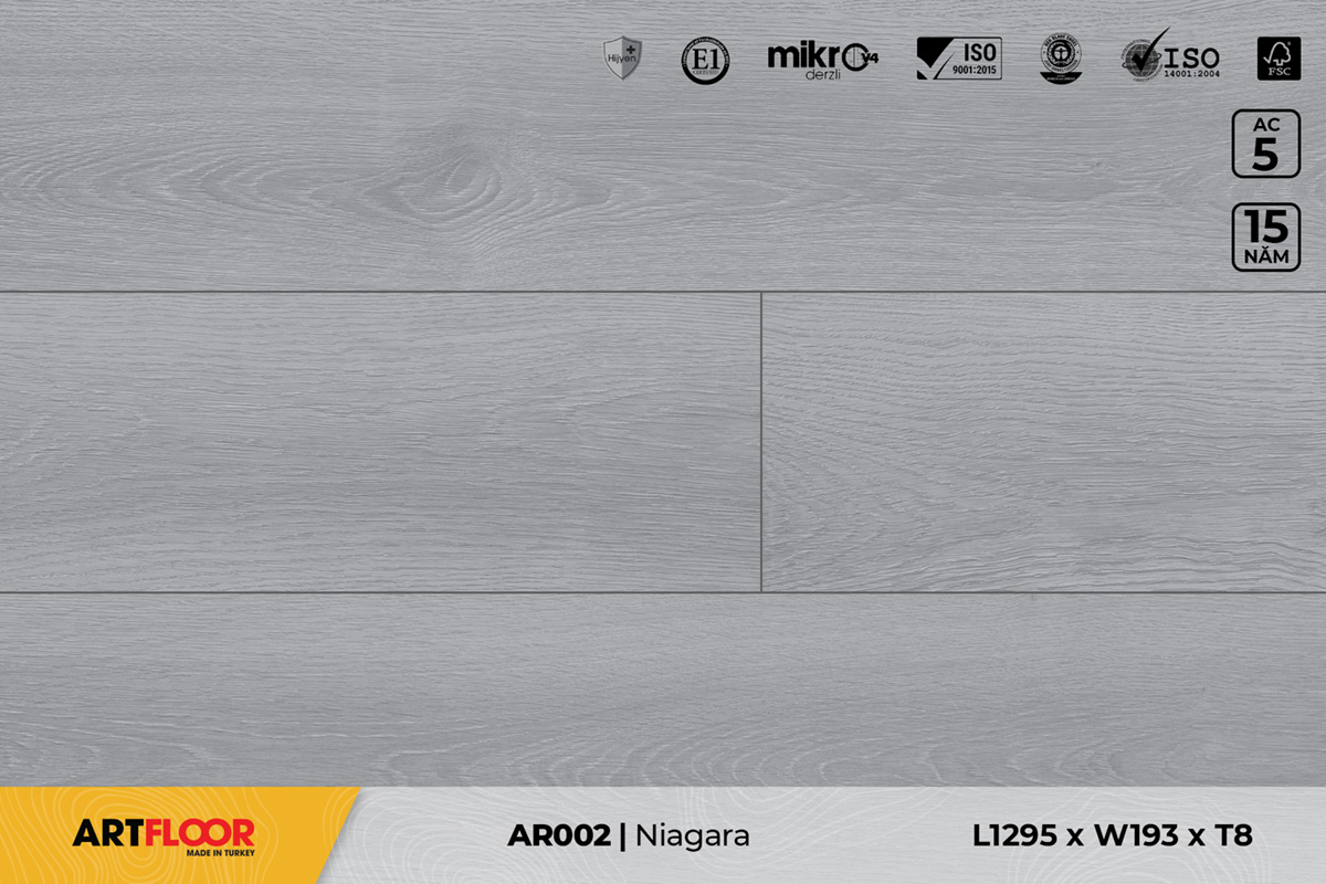Sàn gỗ Artfloor AR002 – Niagara – 8mm – AC4