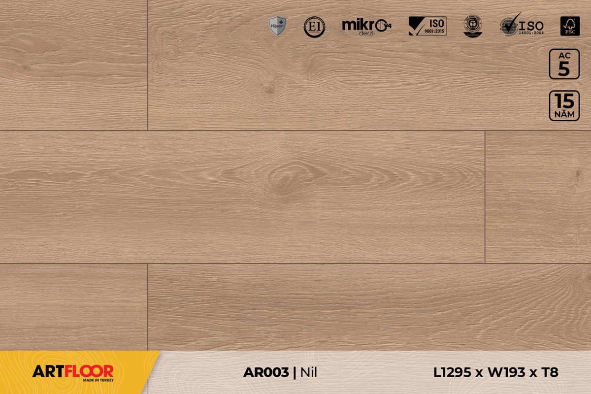 Sàn gỗ Artfloor AR003 – NIL – Register – 8mm – AC4
