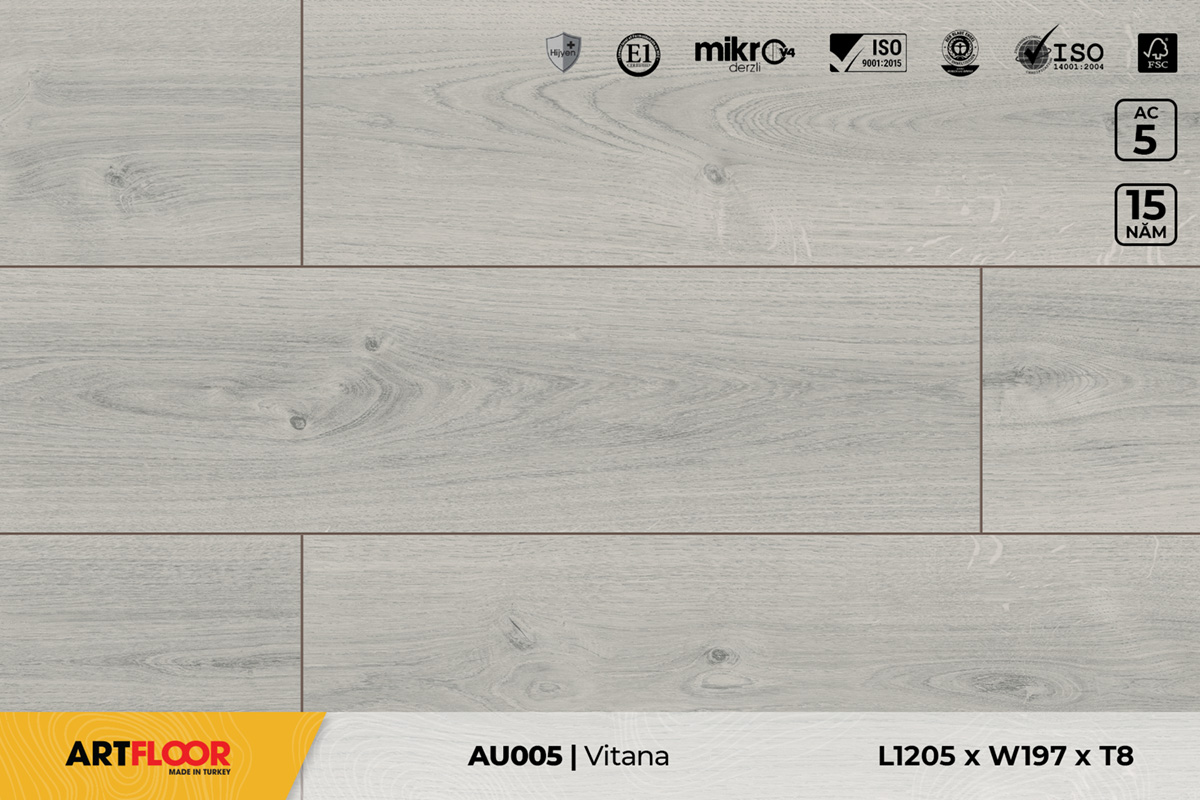 Sàn gỗ Artfloor AU005 – Urban – Vitana – 8mm – AC4