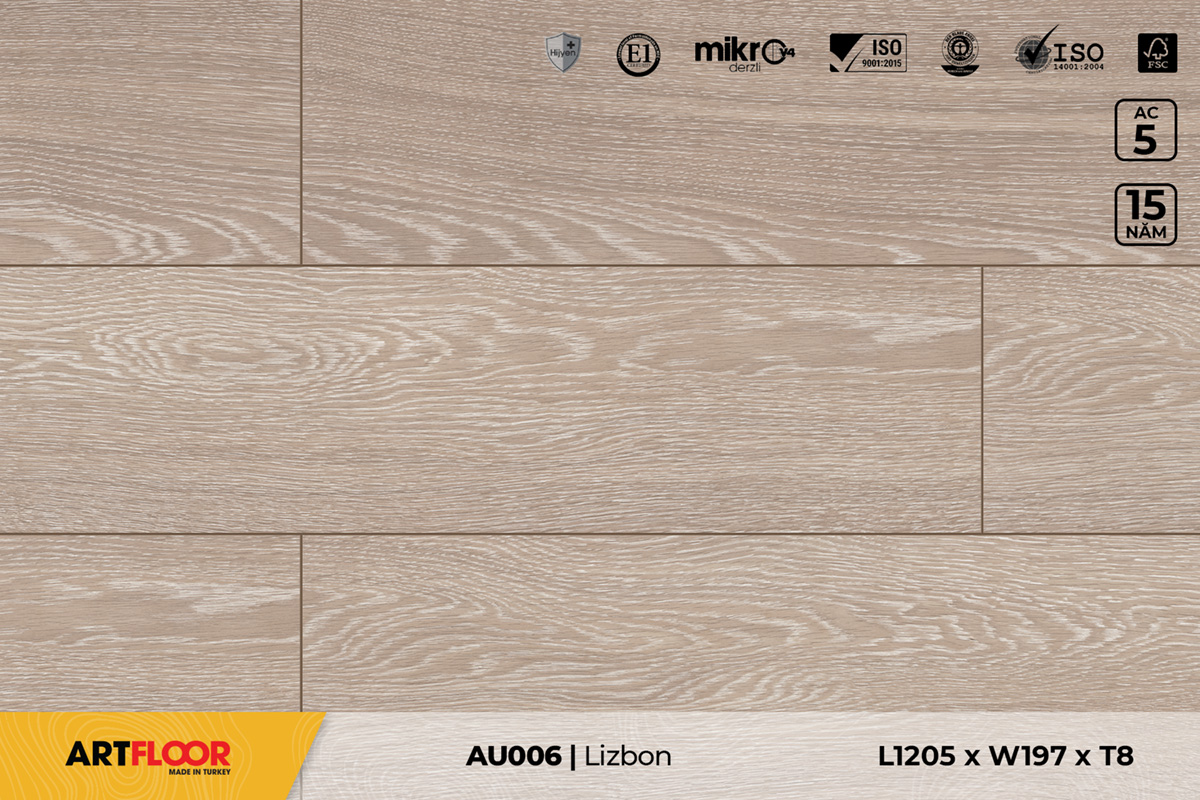Sàn gỗ Artfloor AU006 – Urban – Lizbon – 8mm – AC4