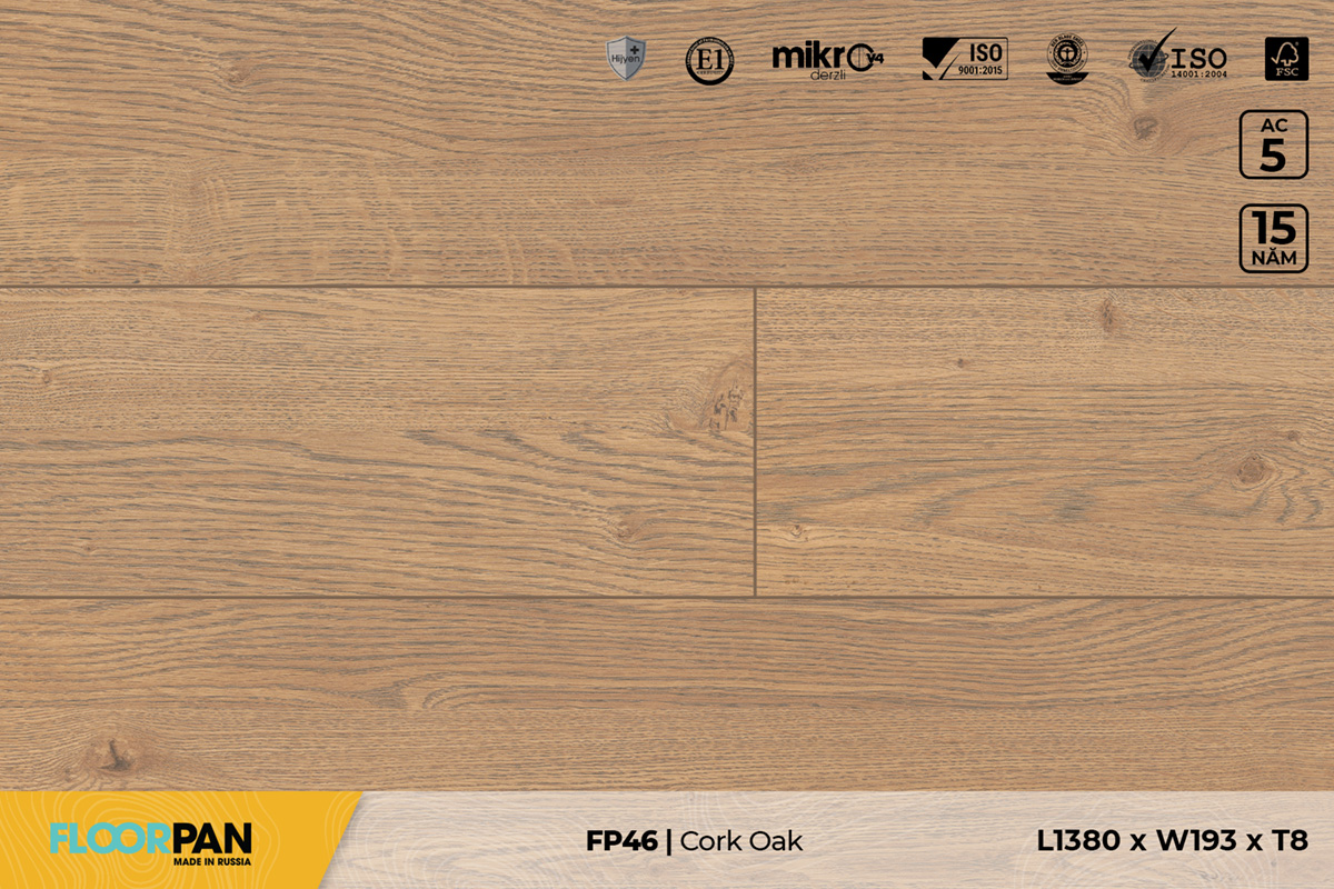 Sàn gỗ Floorpan FP46 Cork Oak – 8mm – AC5