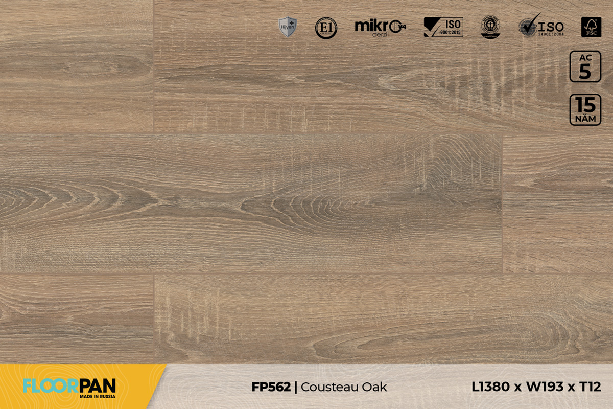 Sàn gỗ Floorpan FP562 Bering Oak – 12mm – AC5