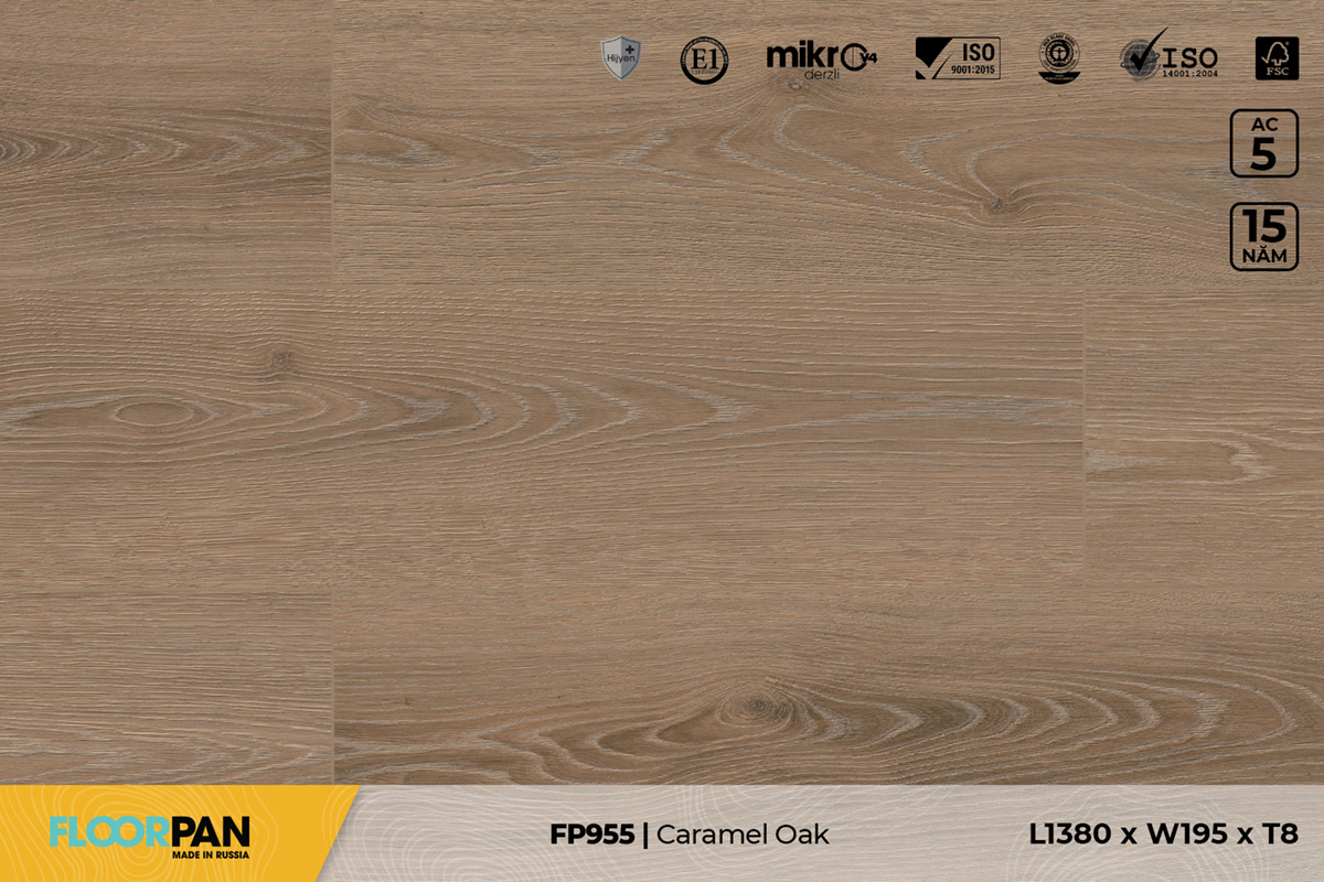 Sàn gỗ Floorpan FP955 Natural Oak – 8mm – AC4
