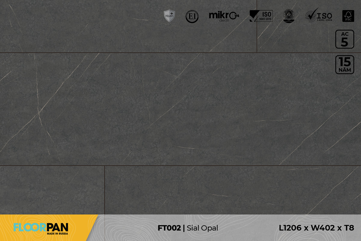 Sàn gỗ vân đá Floorpan FT002 Stone Sial Opal – 8mm – AC5