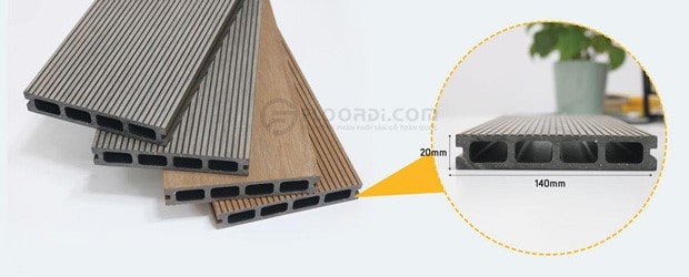 Với độ dày trên 20mm ván sàn ngoài trời có thể chịu được mọi tác động