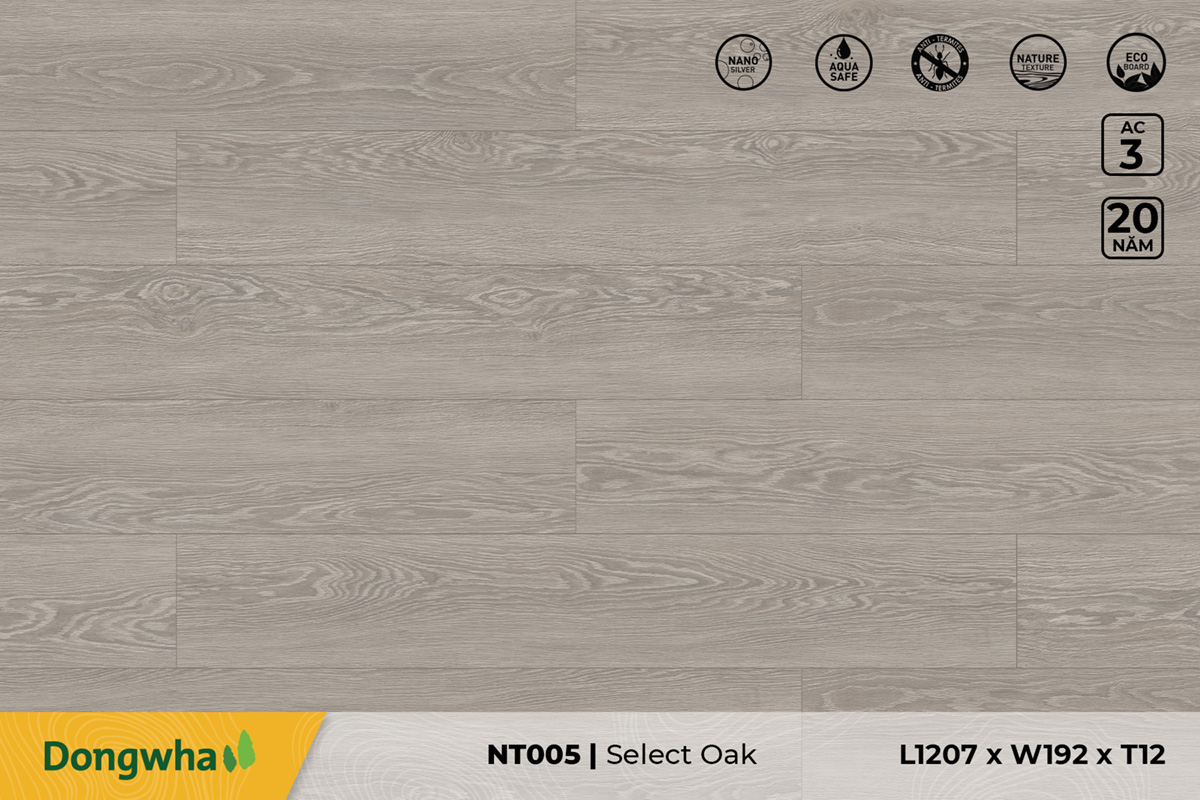 Sàn gỗ NT005 Select Oak – 8mm – AC3