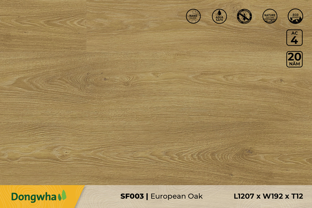 Sàn gỗ SF003 – European Oak – 12mm