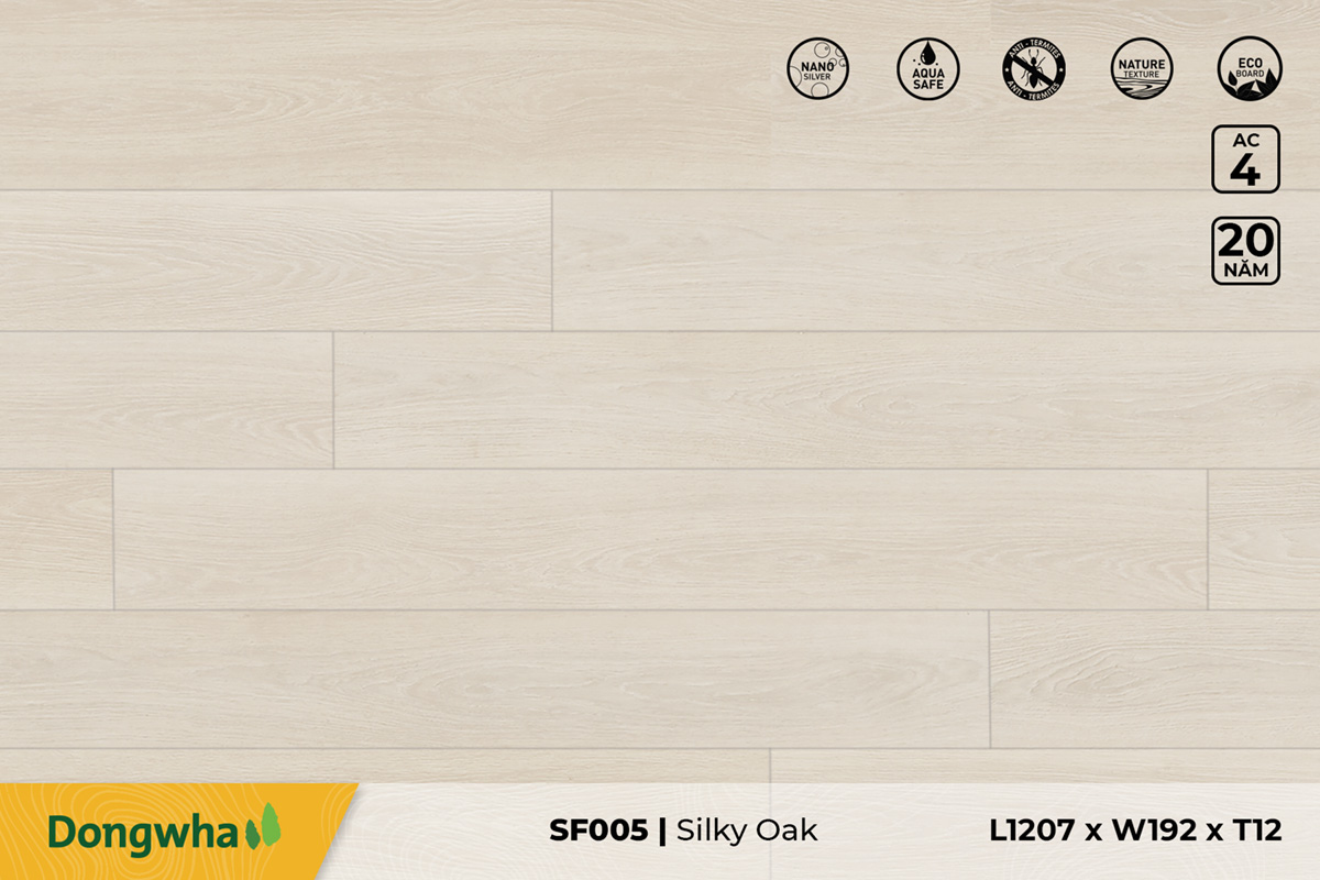 Sàn gỗ SF005 – Silky Oak- 12mm