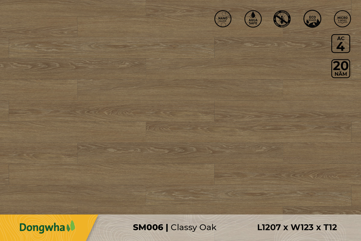 Sàn gỗ SM006 – Classy Oak – 12mm