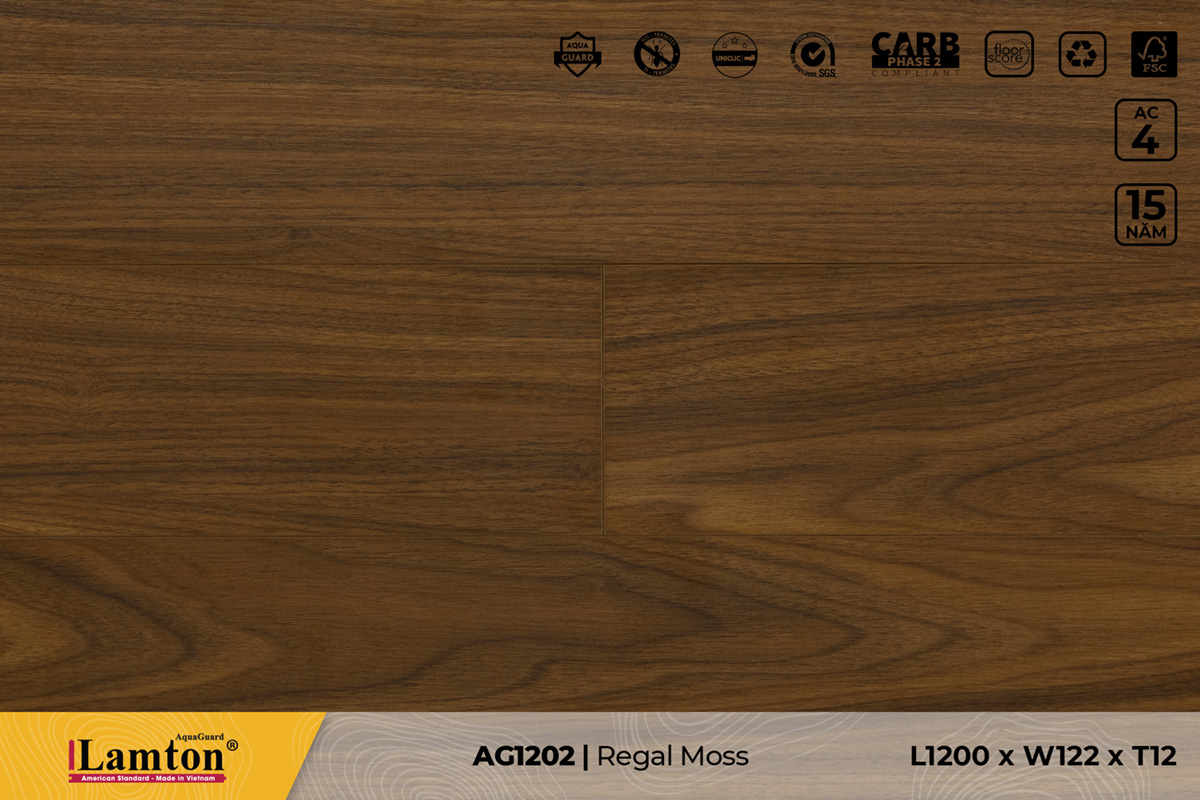 Sàn gỗ AG1202 Regal Moss – 12mm – AC4