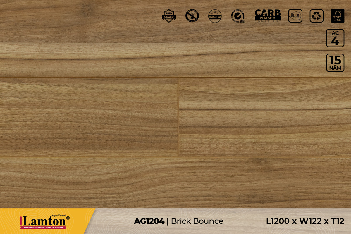 Sàn gỗ AG1204 Brick Bounce – 12mm – AC4