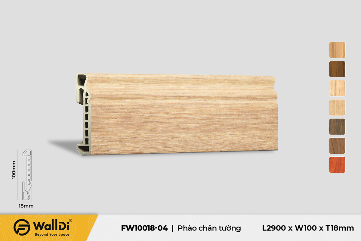 Phào chân tường FW10018-04 – Nice Oak – 18mm