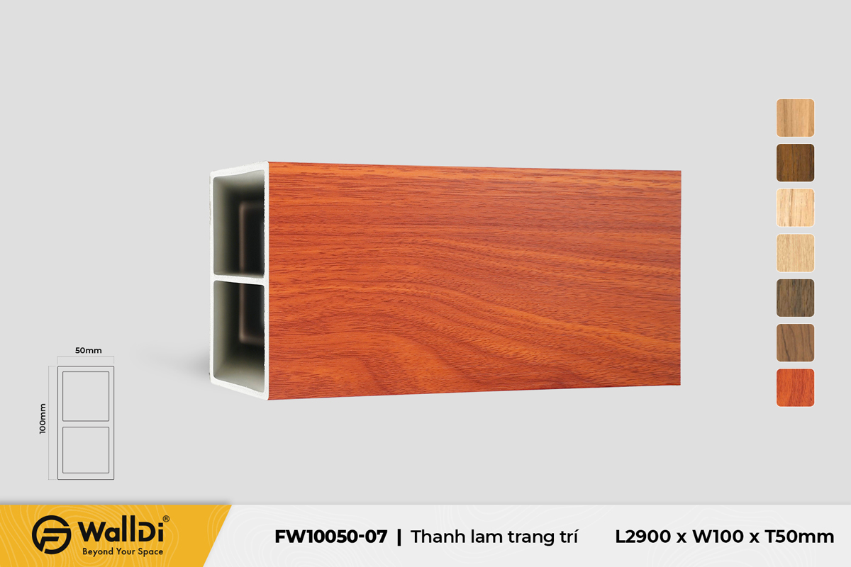 Thanh lam trang trí FW10050-07 – Specila Redwood – 50mm