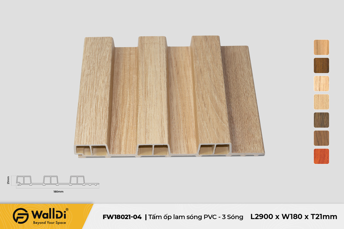 Lam nhựa 3 sóng FW18021-04 – Nice Oak – 21mm