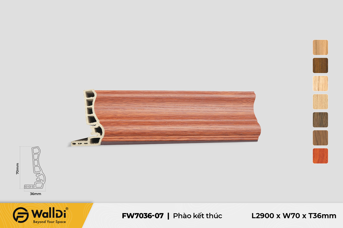 Phào kết thúc FW7036-07 – Specila Redwood – 36mm