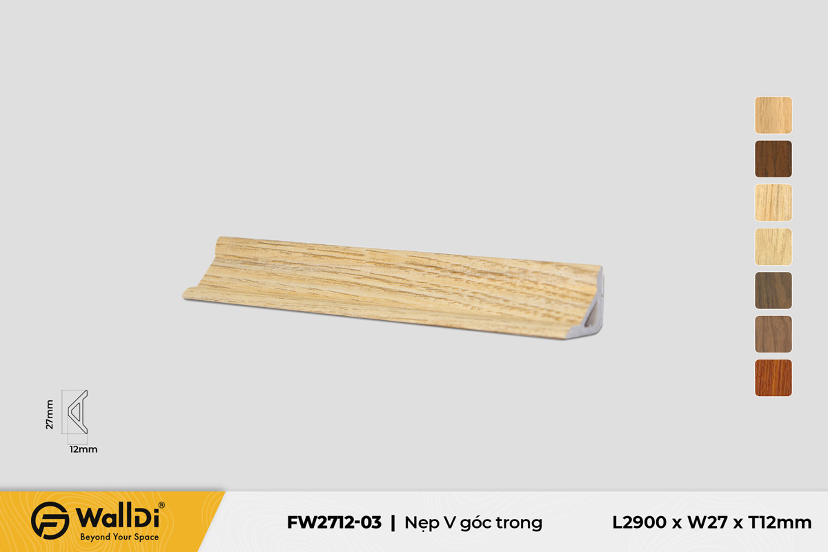 Nẹp V góc trong FW2712-03 – Natural Oak – 12mm