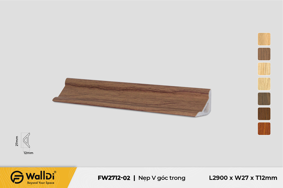 Nẹp V góc trong FW2712-02 – Special Walnut – 12mm