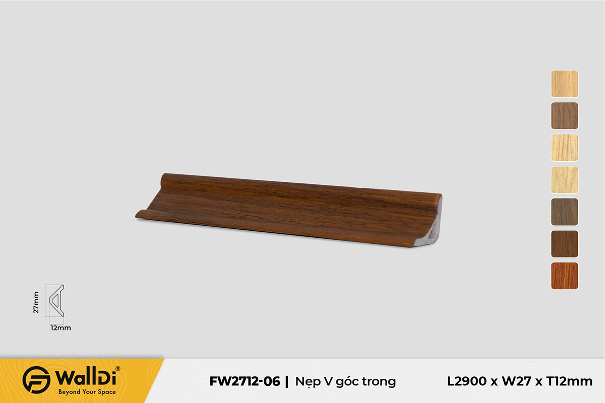 Nẹp V góc trong FW2712-06 – Red Walnut – 12mm