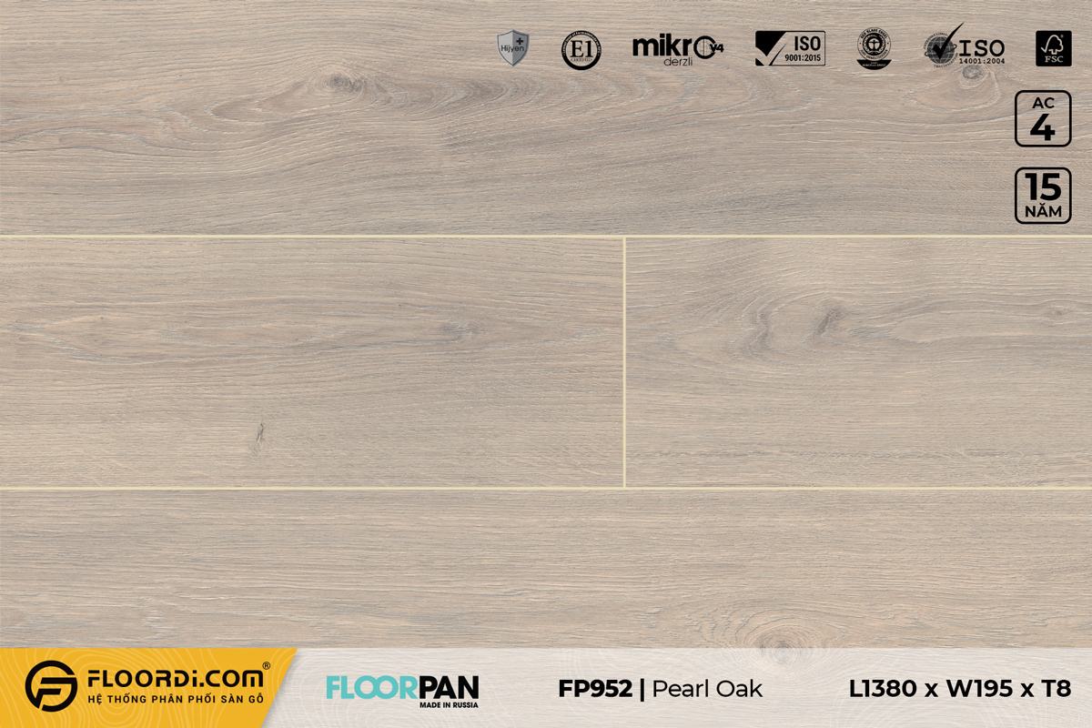 Sàn gỗ FP952 Pearl Oak – 8mm – AC4